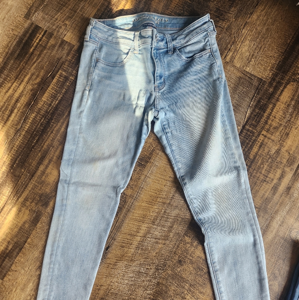 Bundle American Eagle Outfitters Women's Skinny Jeans in Blue Shades - Picture 3 of 8